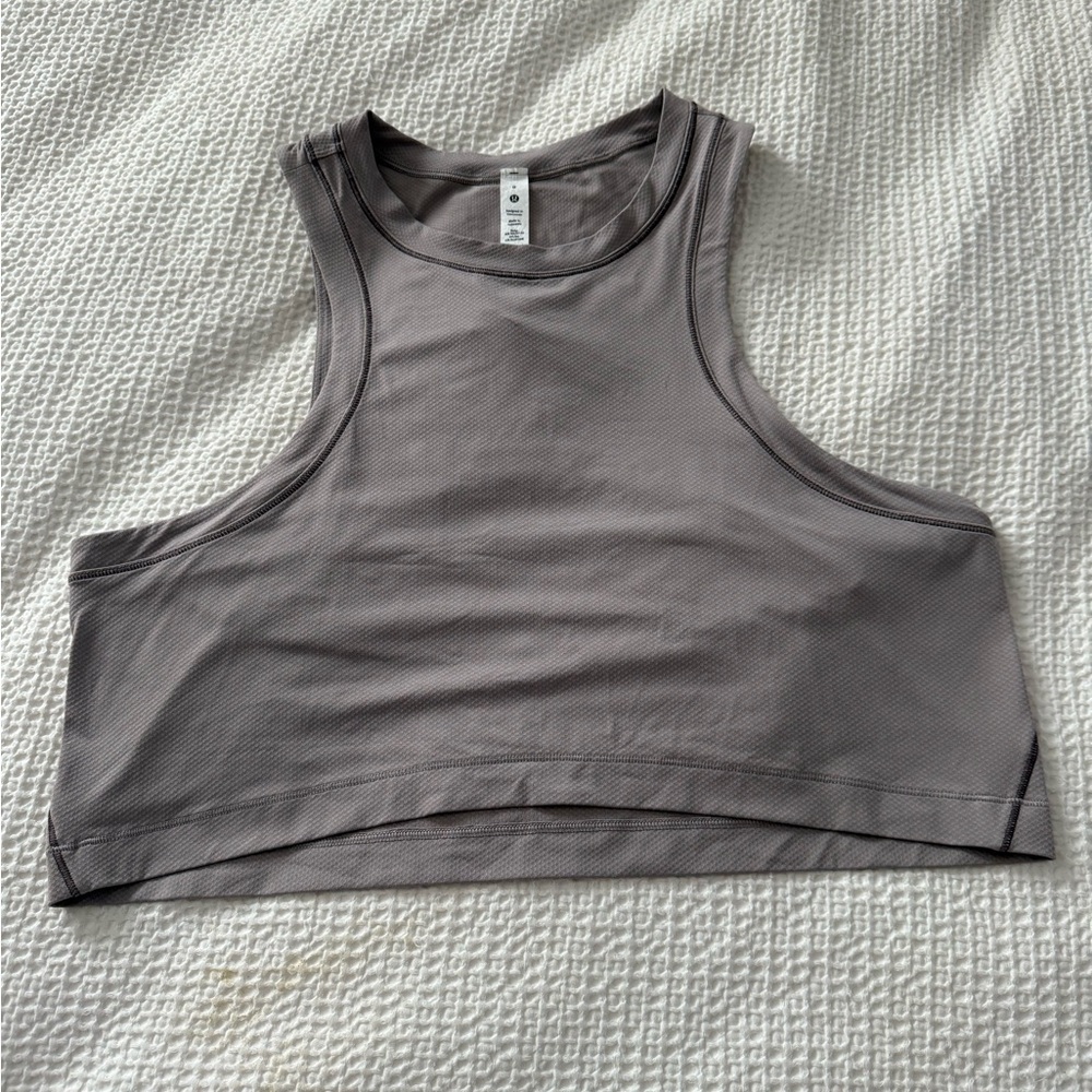 Women's Lululemon Gray Sleeveless Crop Top